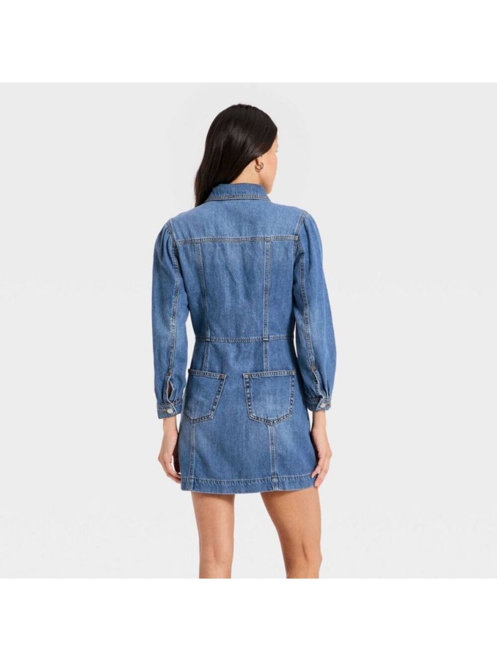 Universal Thread Blue Denim Mini Dress - Picture 3 of 6
